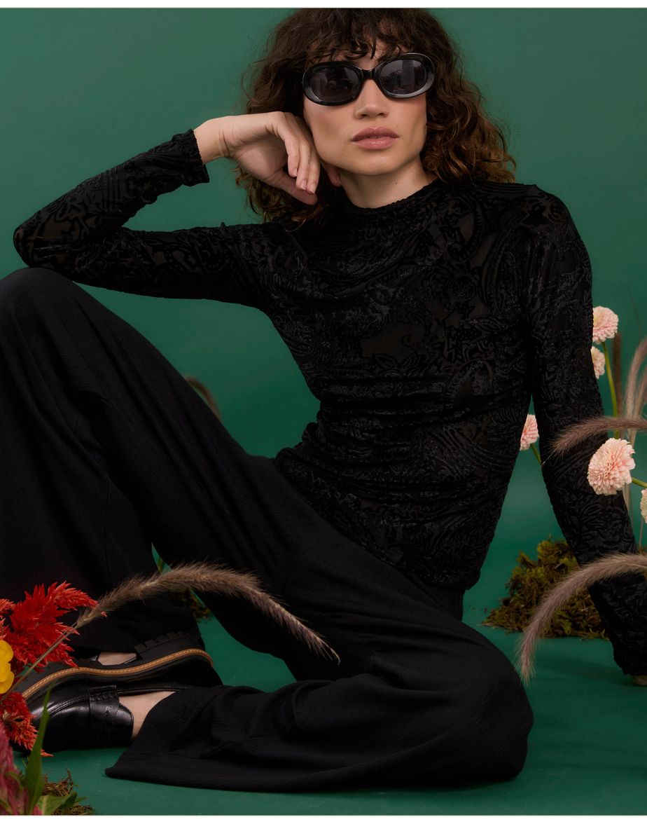 Blusa devorê eve preto