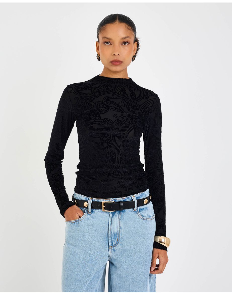 Blusa devorê eve preto