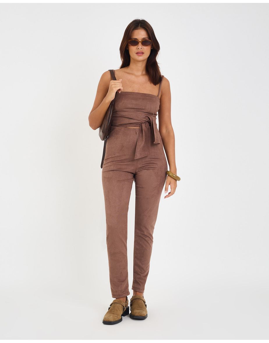 Calça cotelê eve marrom