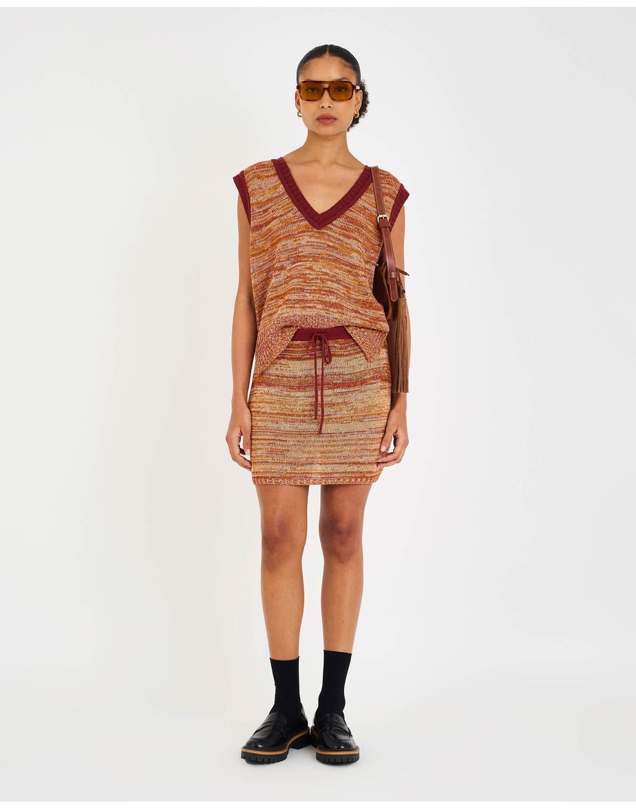 Saia tricot eve marrom