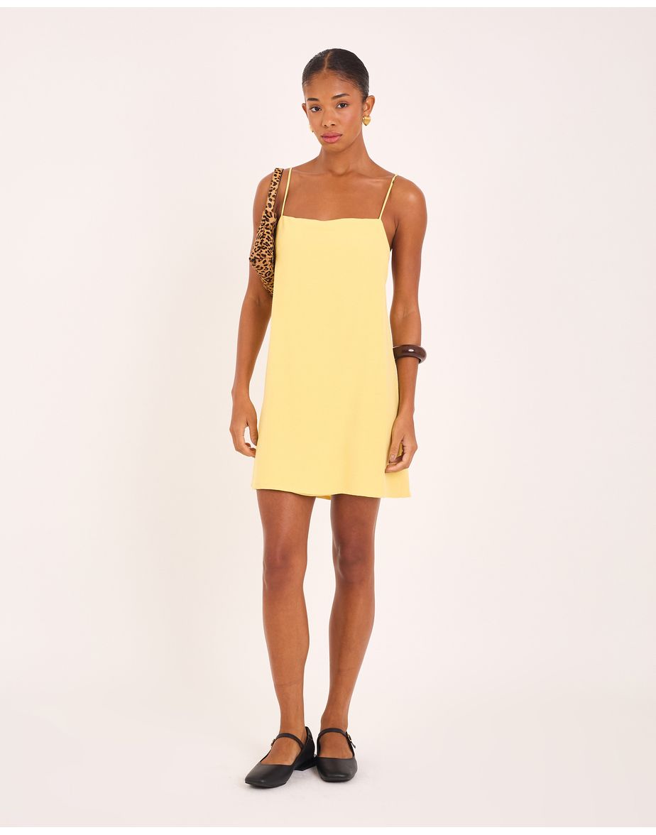 Vestido mini bossa vin amarelo
