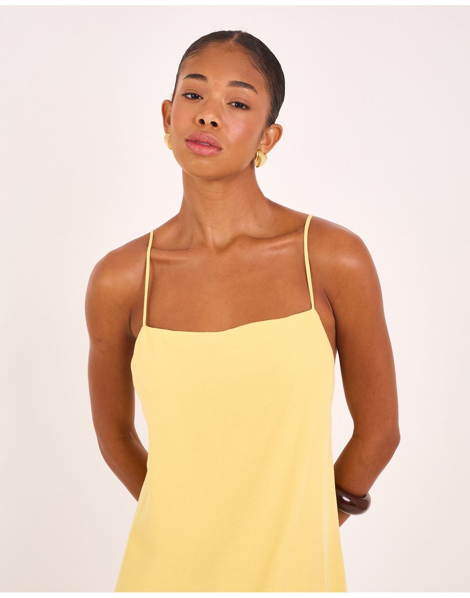 Vestido mini bossa vin amarelo