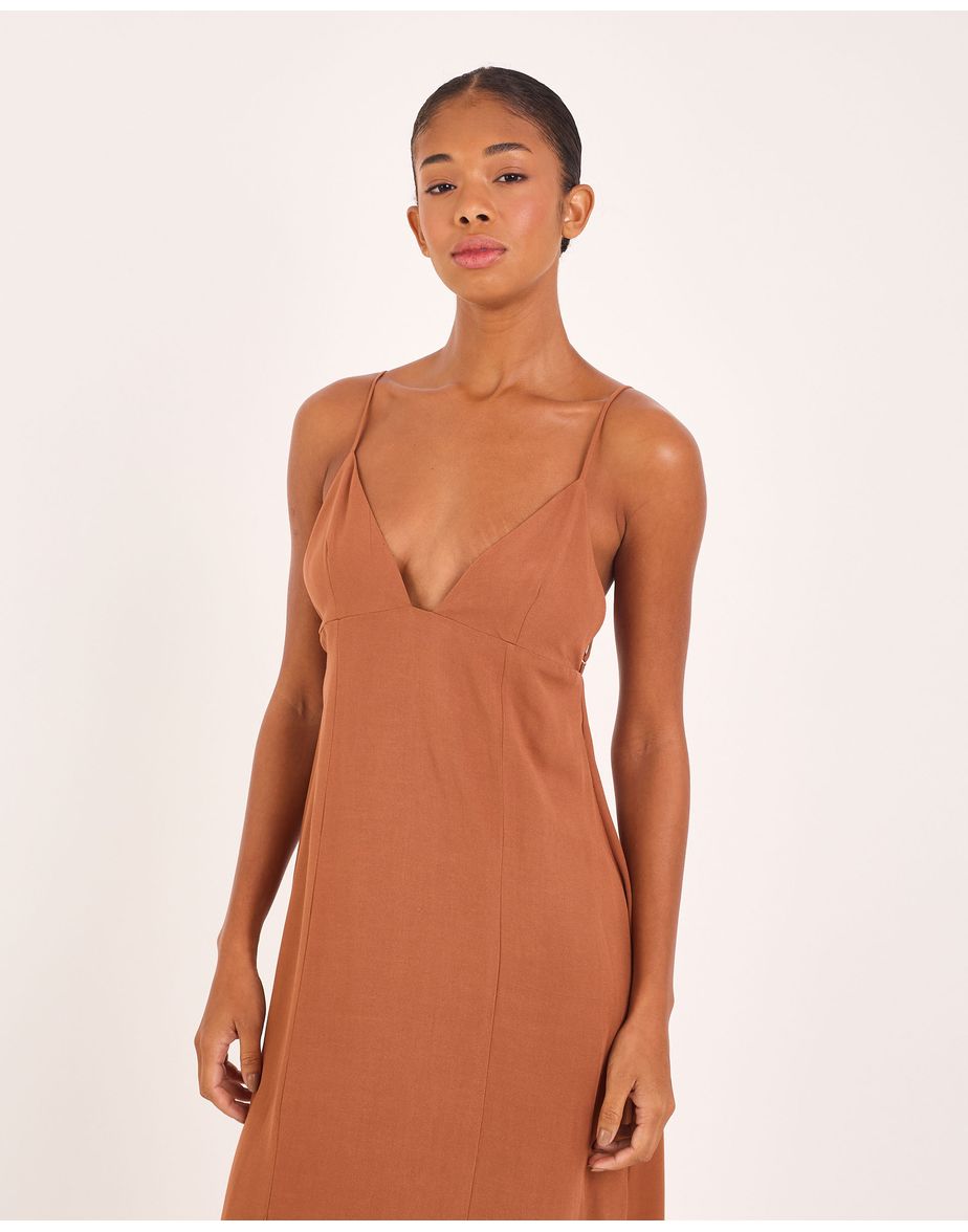 Vestido bossa vin marrom