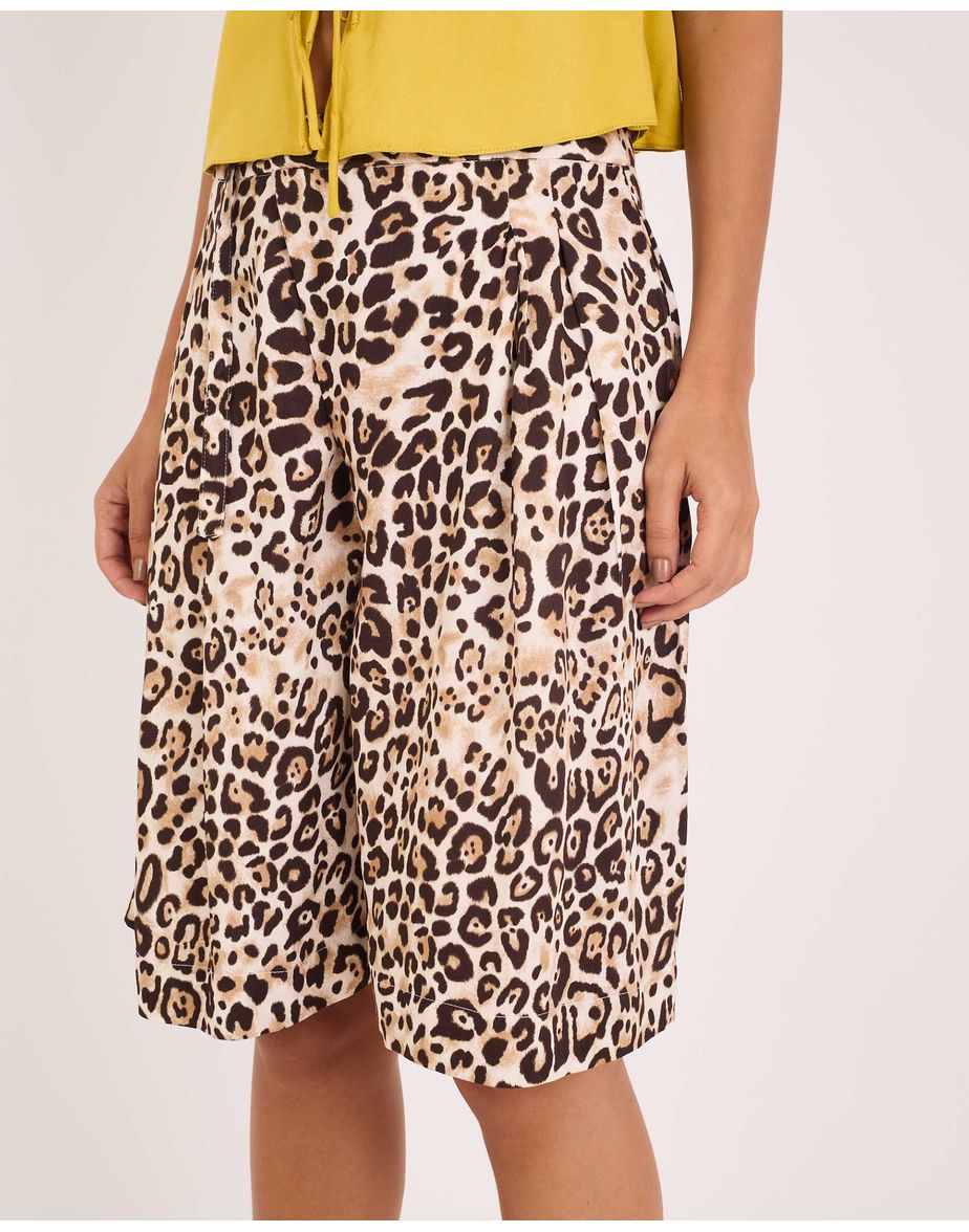 Bermuda onça tex estampado
