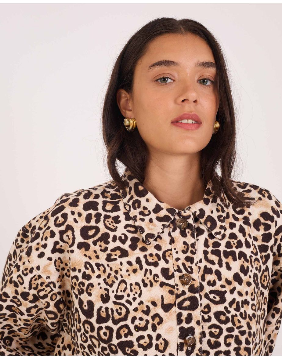 Camisa onça tex estampado