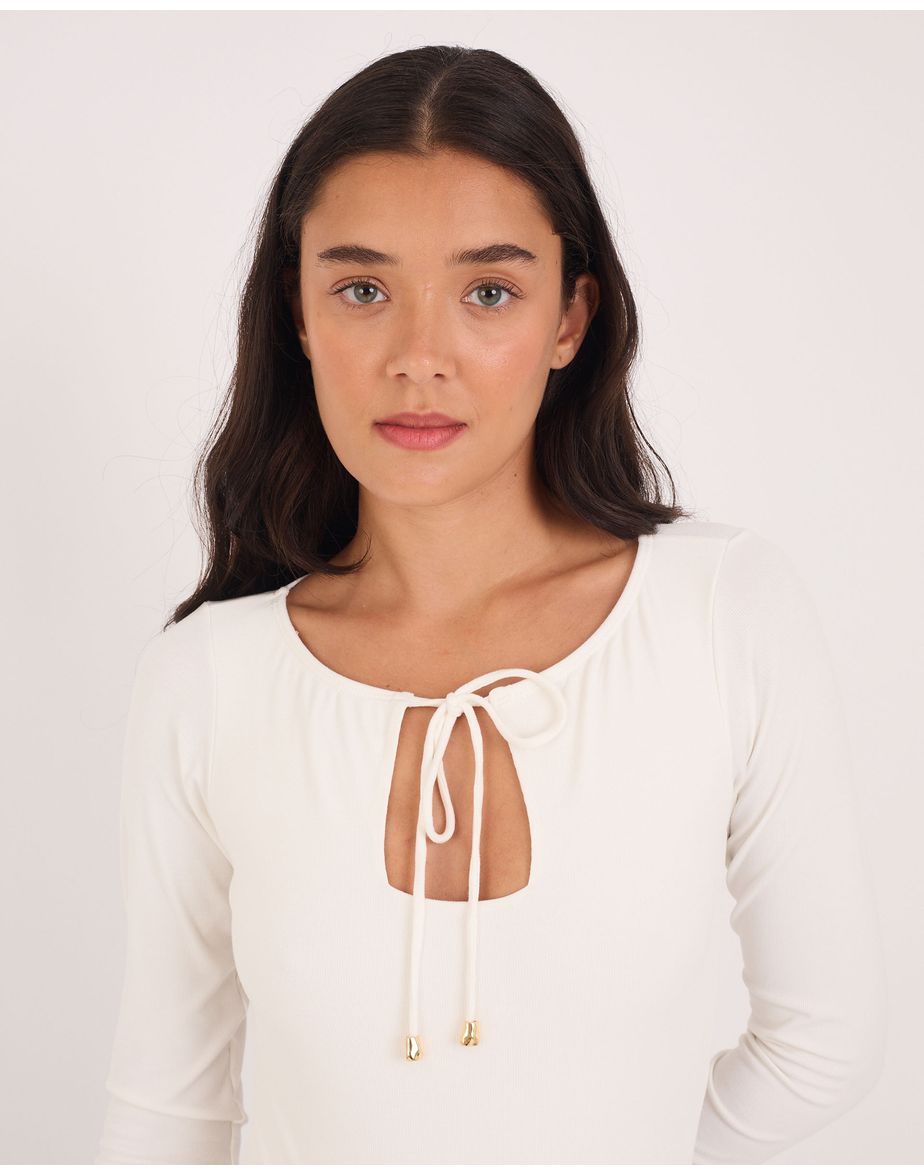 Body decote tex off-white