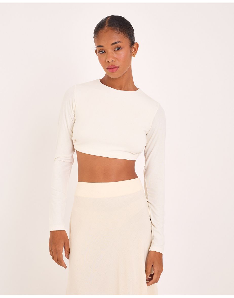Top cascata vin off-white