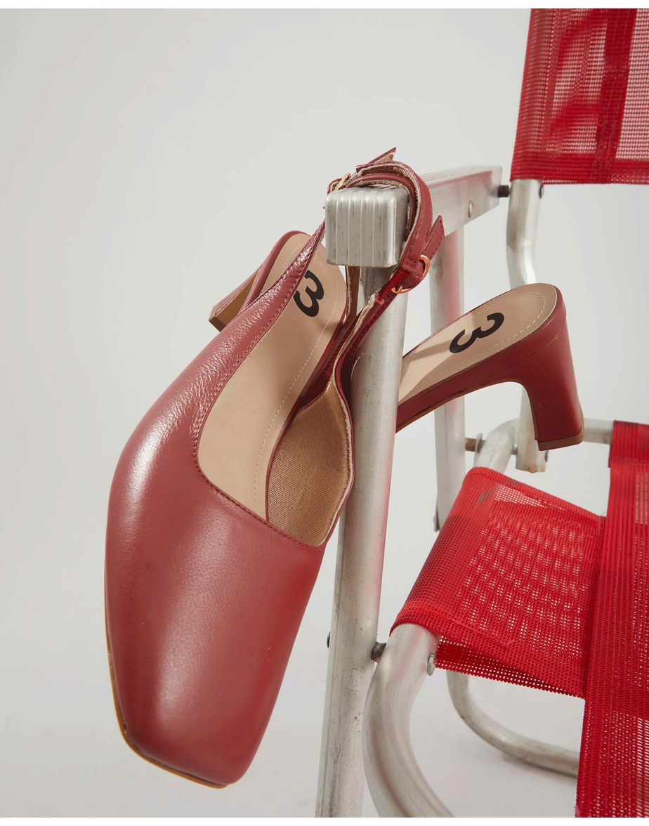 slingback sophia de lucca vermelho