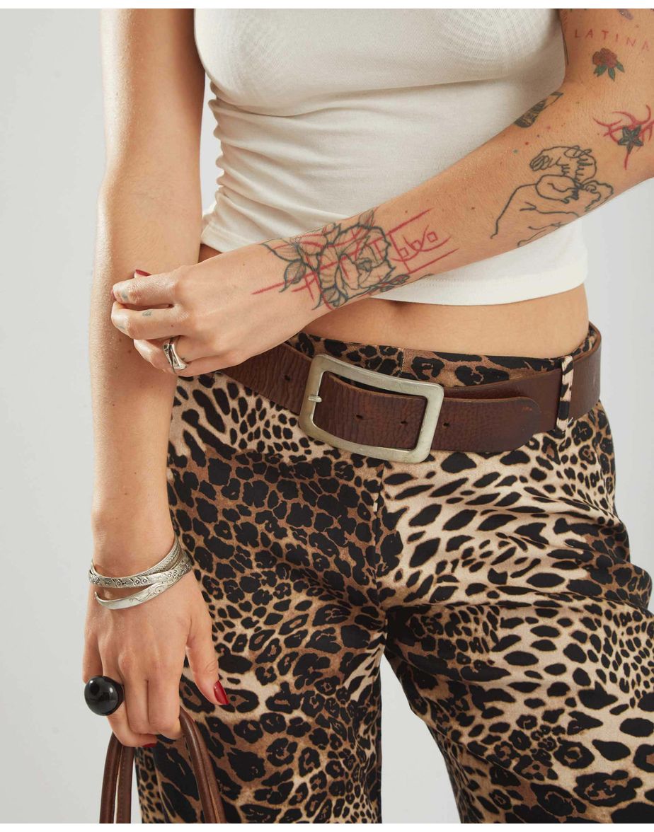 Calça onça sophia de lucca estampado