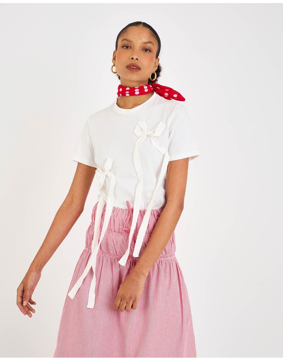 T-shirt lacinho lov off-white