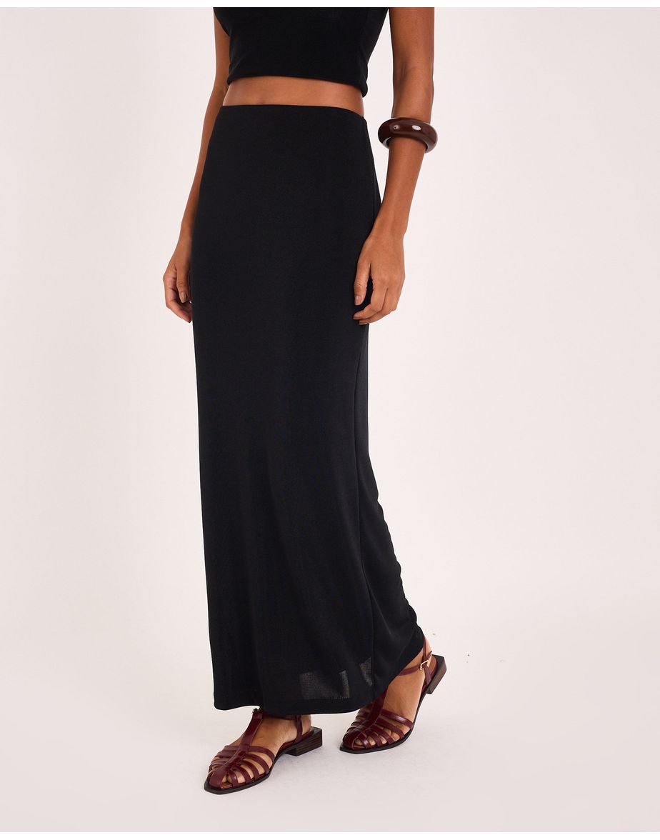 Saia satin vin preto