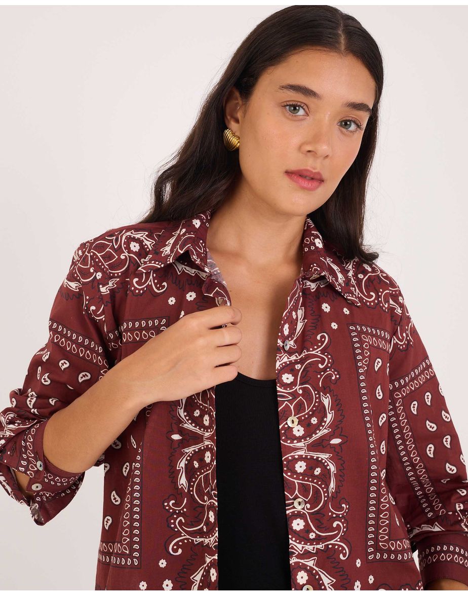 Camisa bandana tex estampado