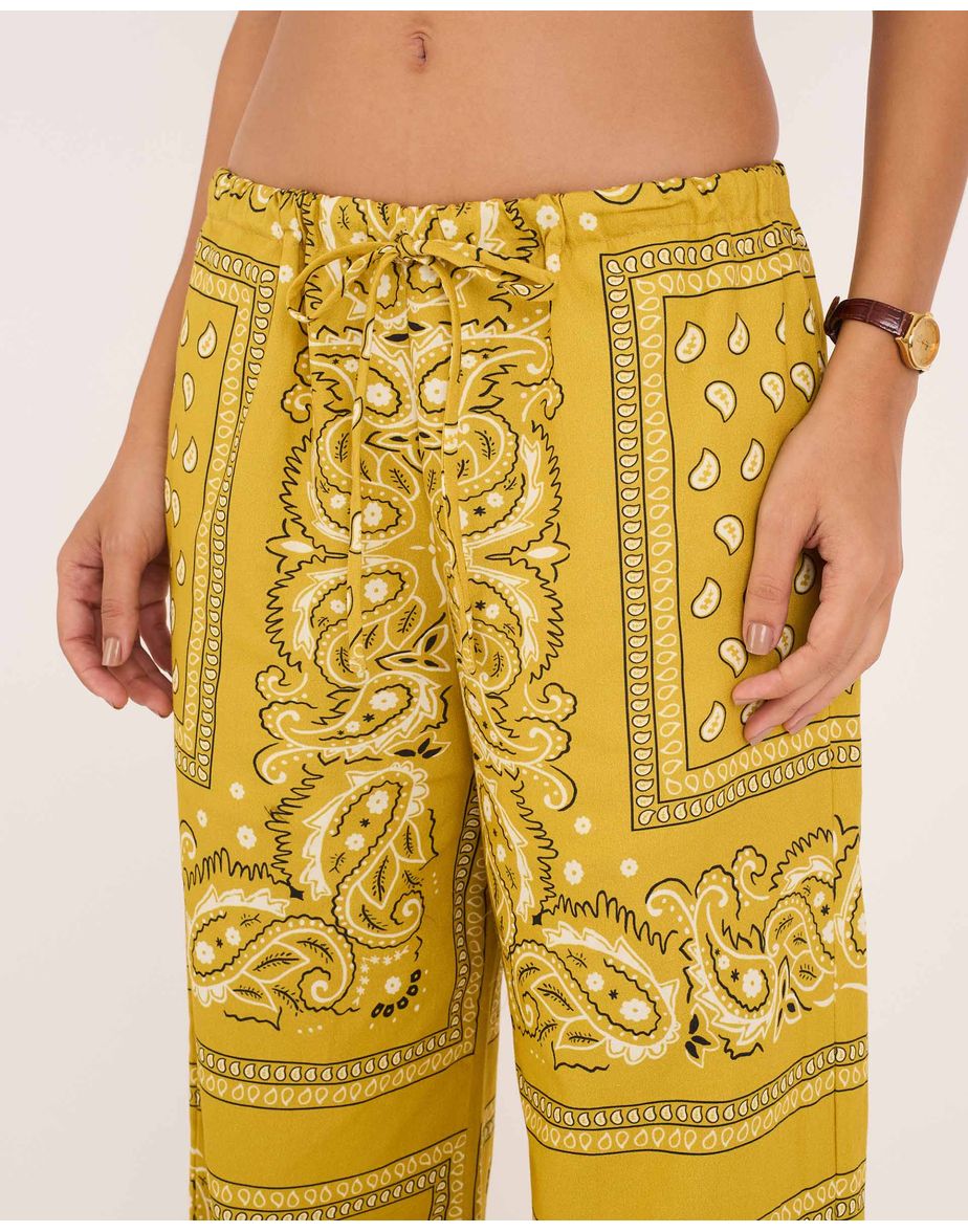 Calça bandana tex estampado verde