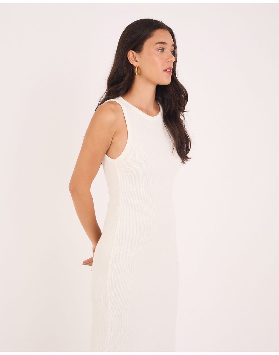 Vestido retro tex off-white