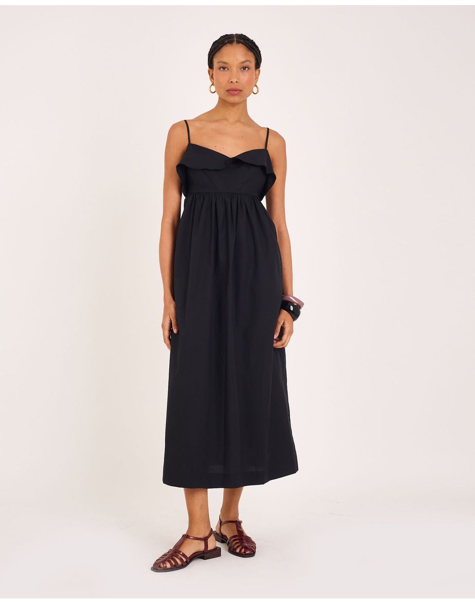 Vestido tricoline kai preto