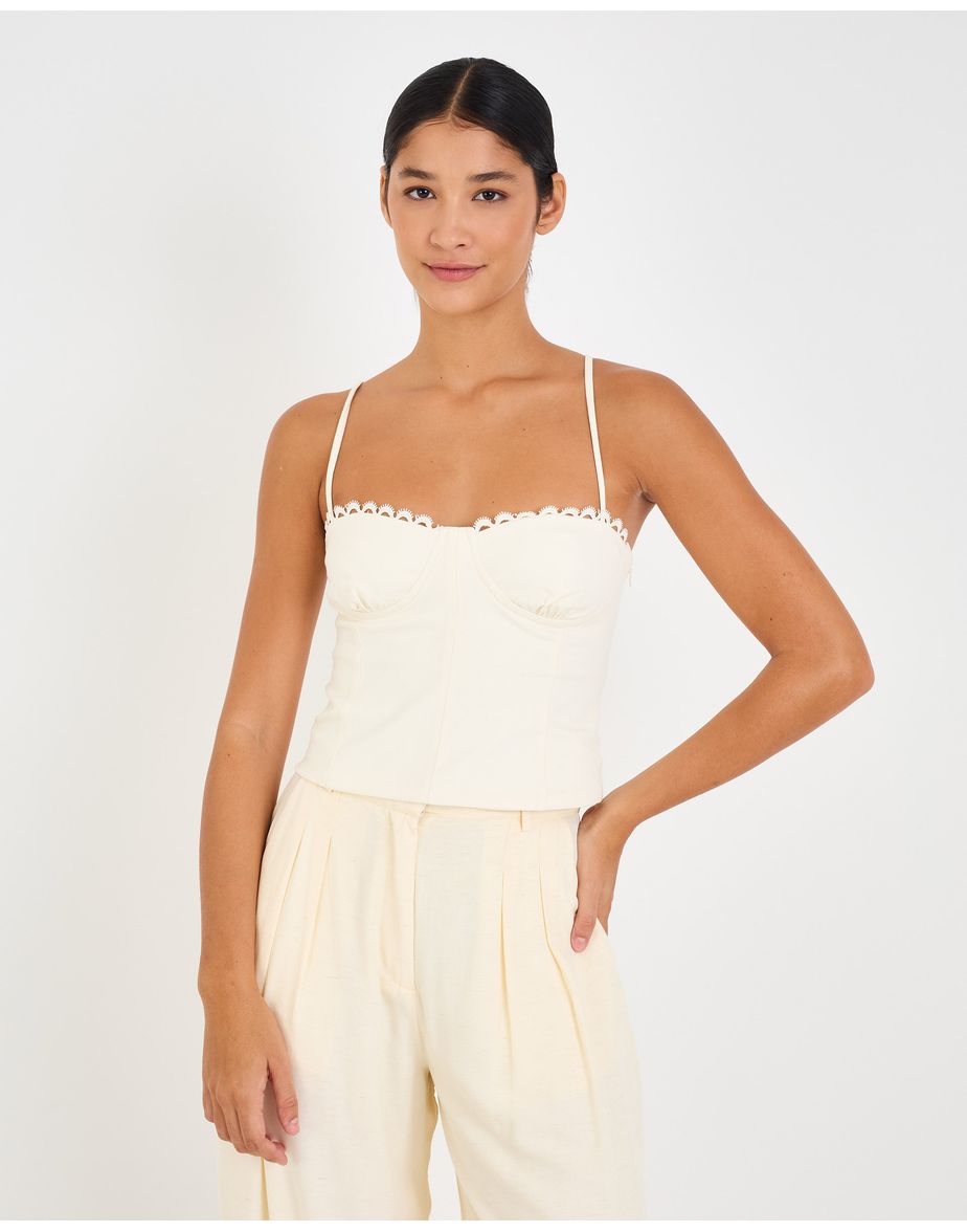 Blusa corset nox off-white