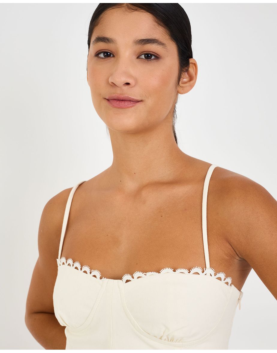 Blusa corset nox off-white
