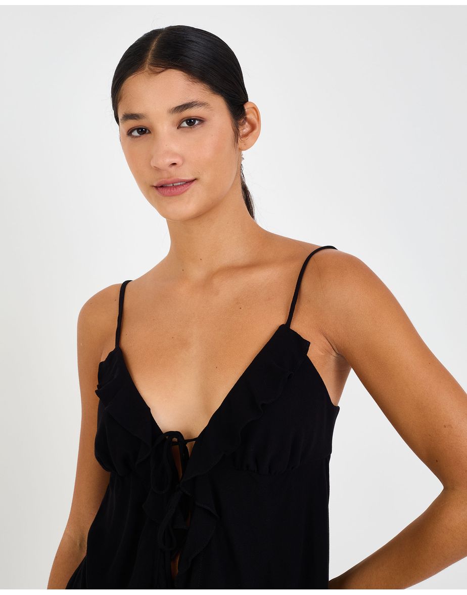 Blusa boho ara preto