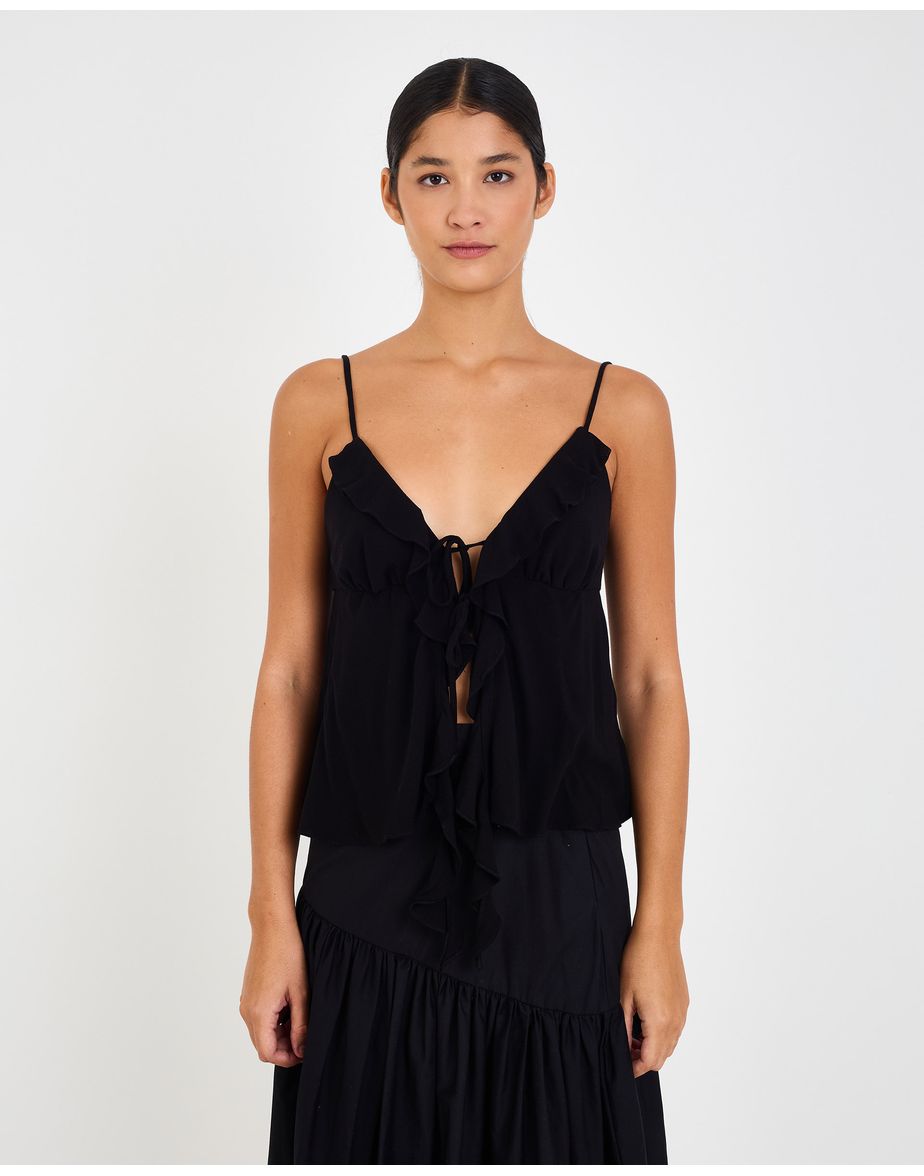 Blusa boho ara preto