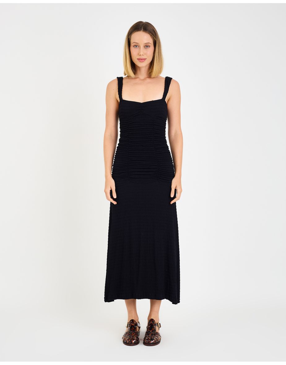 Vestido trama ara preto