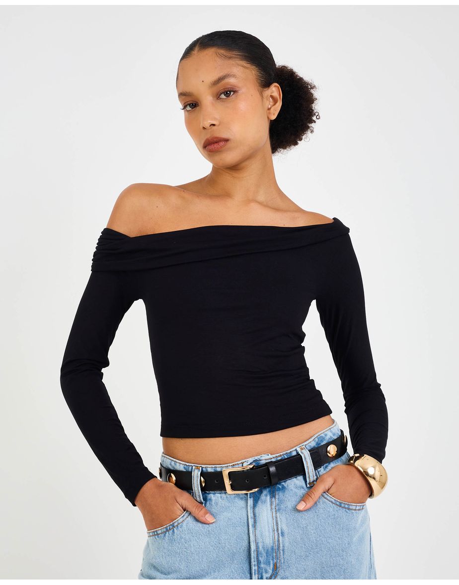 Blusa ombro ara preto