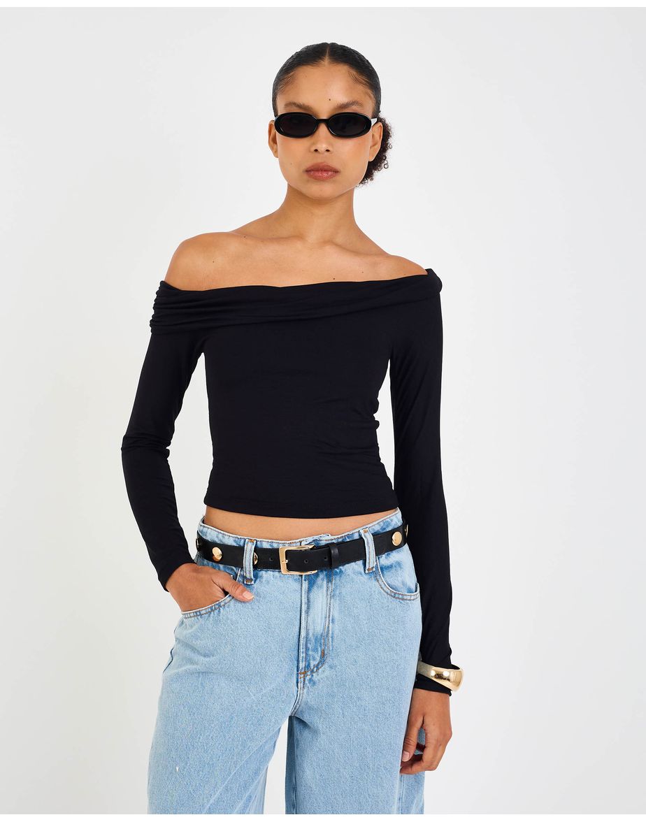 Blusa ombro ara preto