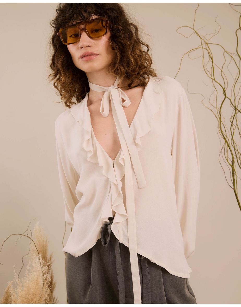 Camisa boho ara off-white