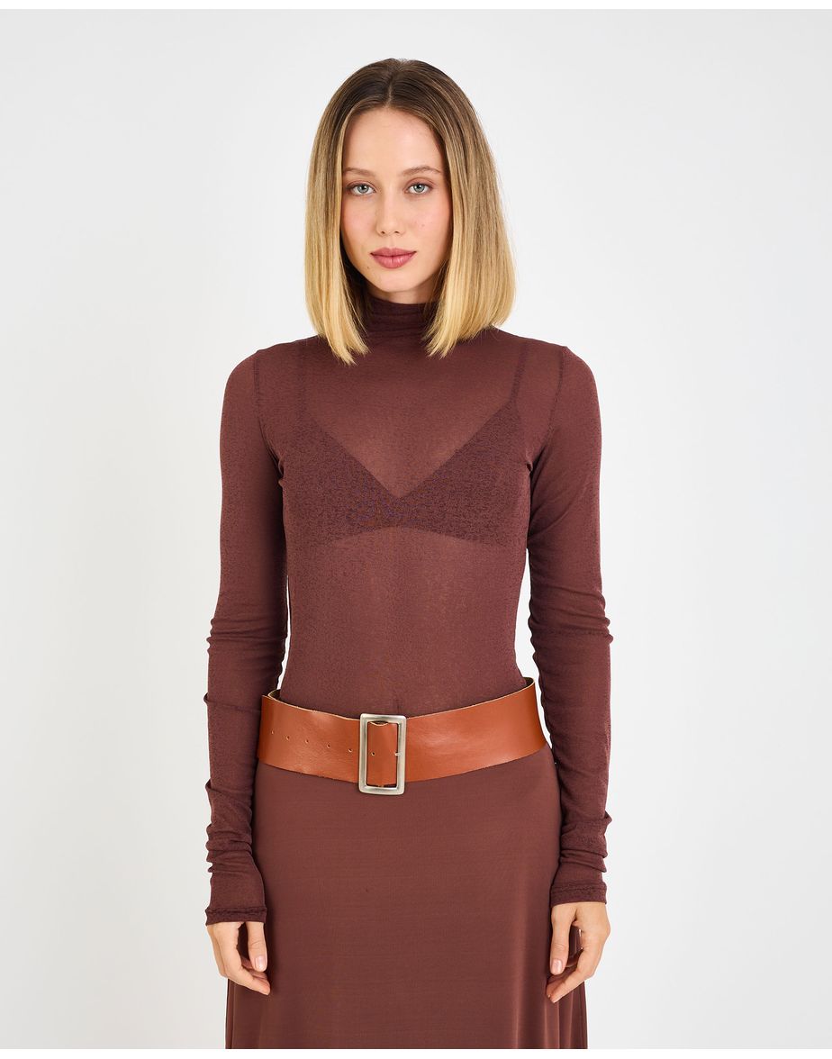 Blusa luna coz marrom