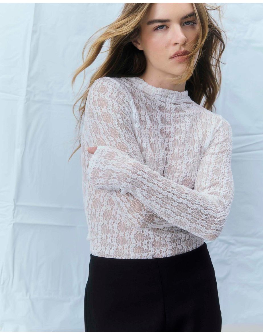 Blusa renda coz off-white