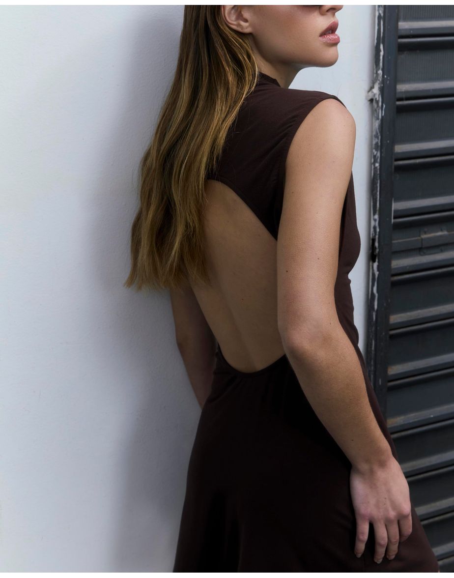 Vestido malibu edy marrom