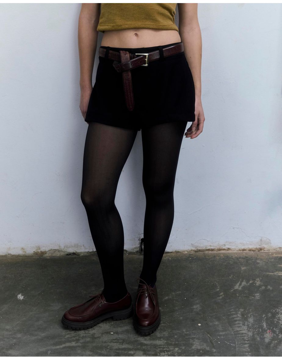 Short alfaiataria fal preto