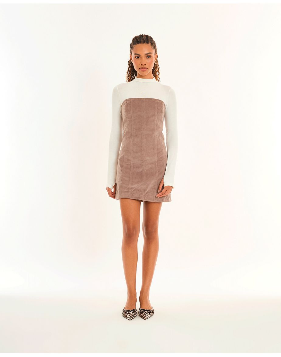 Vestido tomara que caia inv cinza escuro