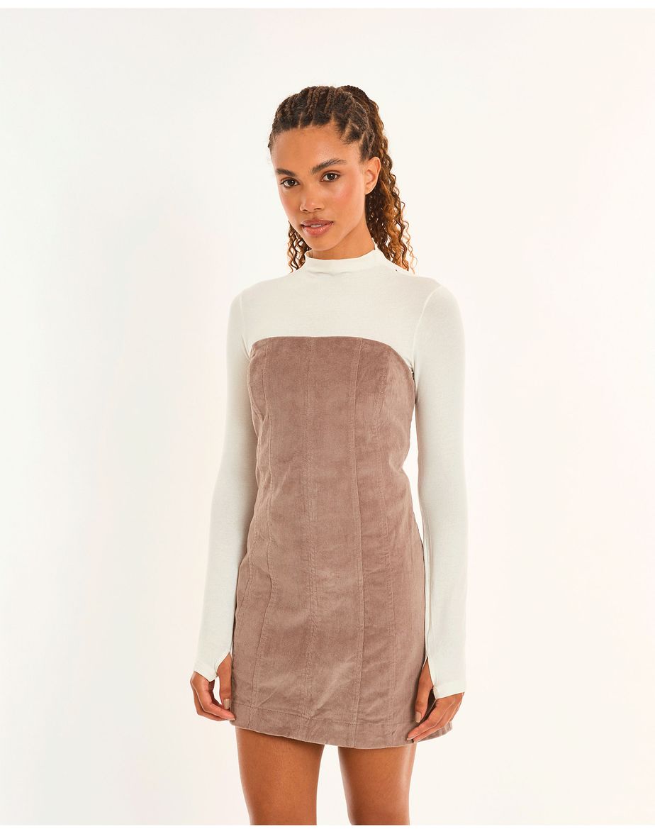 Vestido tomara que caia inv cinza escuro