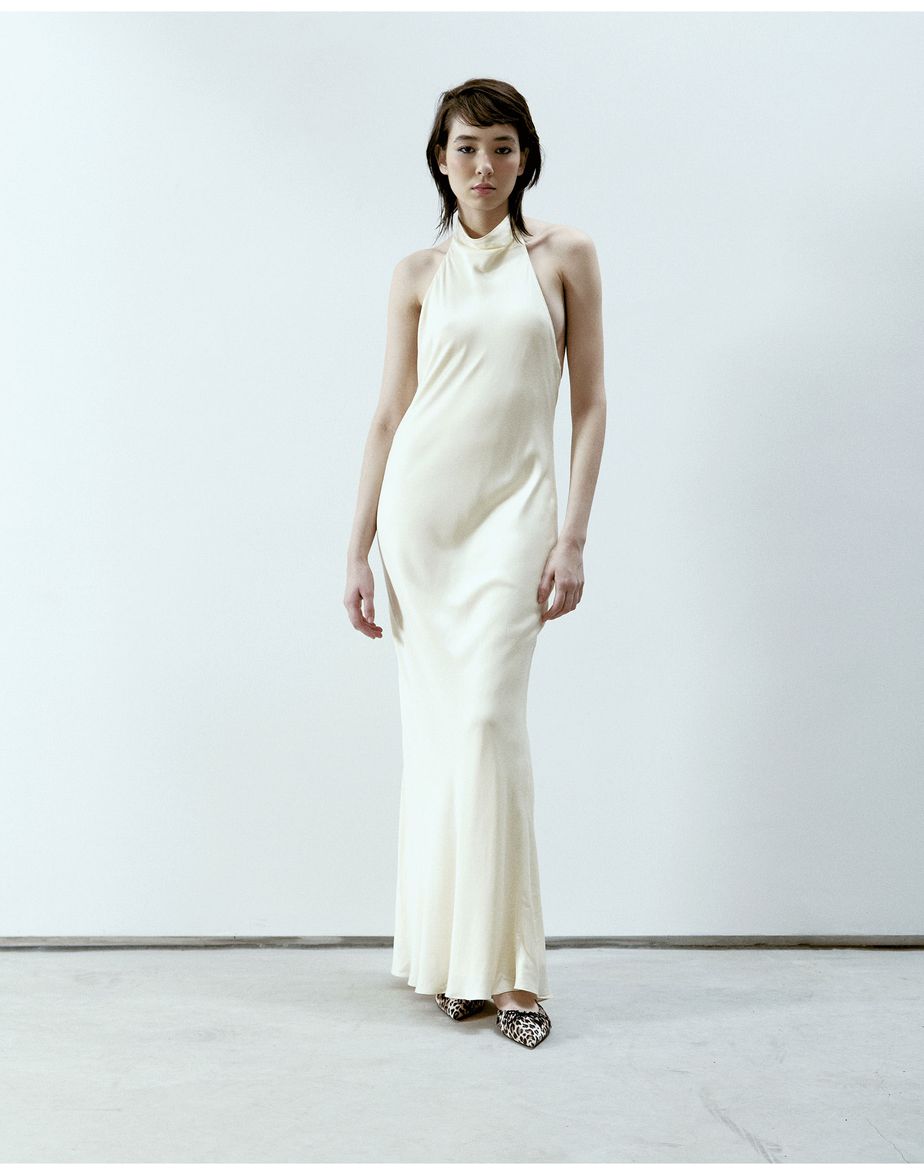 Vestido frente inv off-white