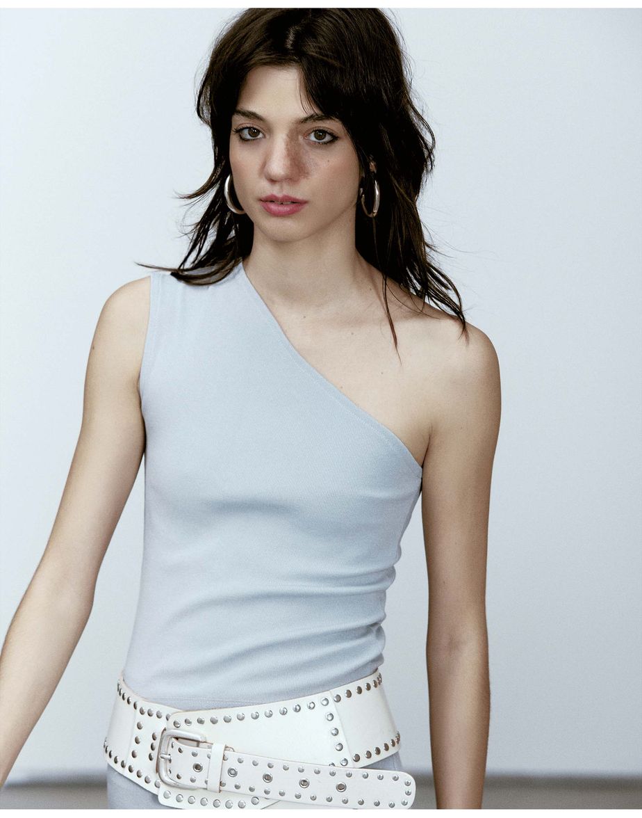 Blusa bandage inv cinza