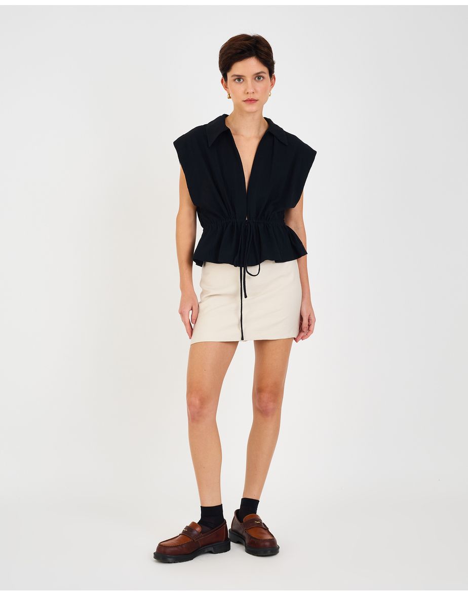 Saia mini met off-white