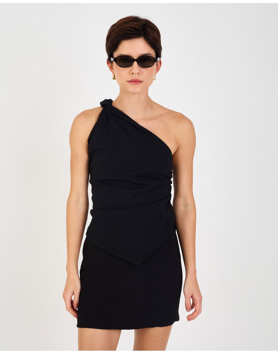 Blusa ombro ade preto