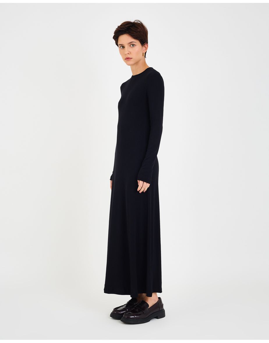 Vestido basico mid preto