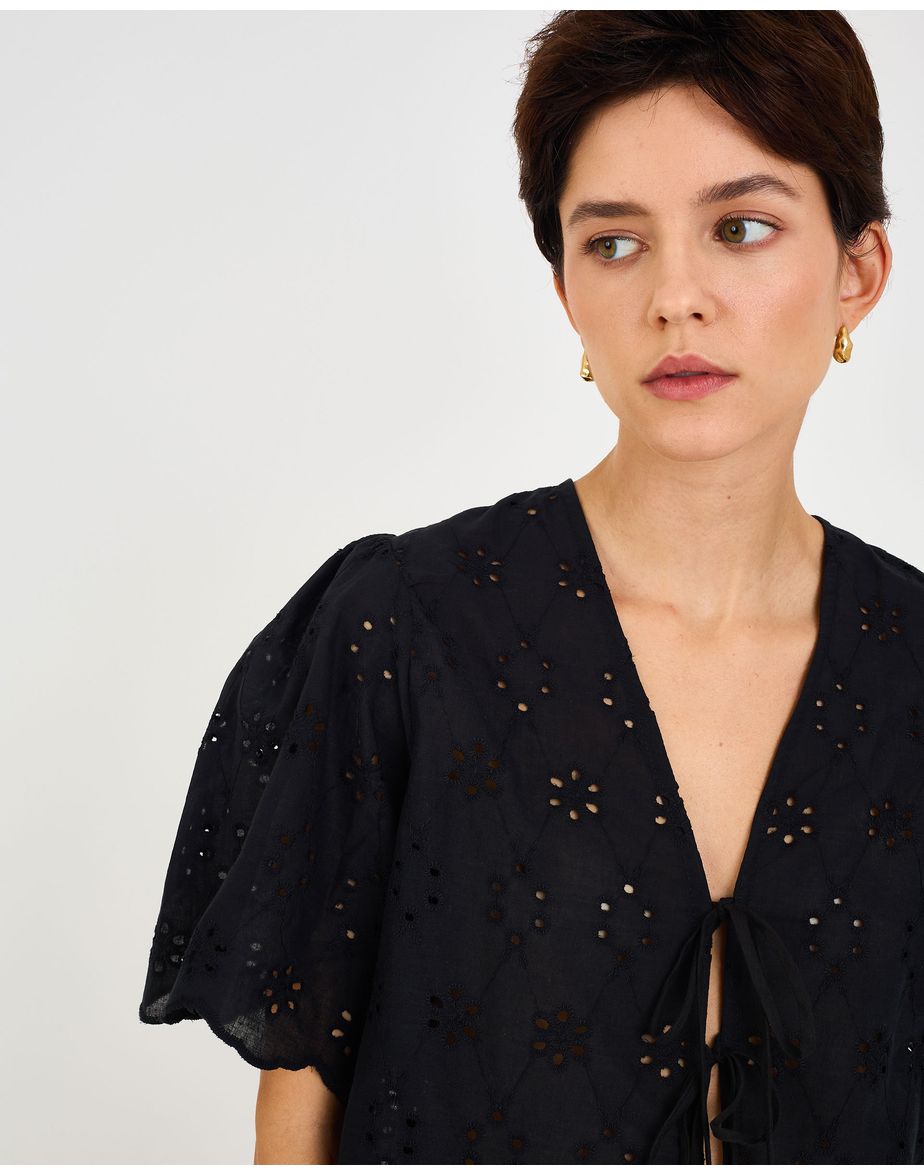 Blusa voil won preto