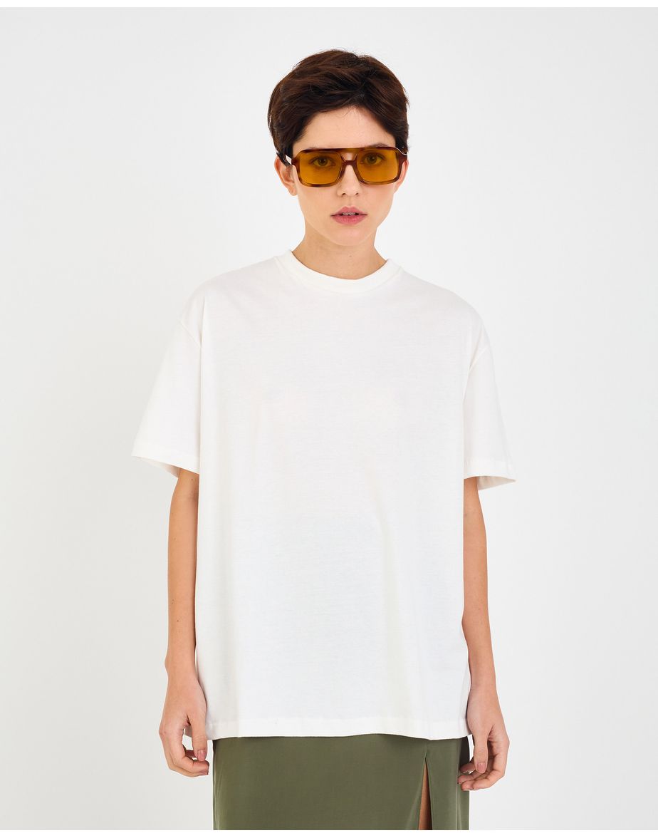 T-shirt basica ban off-white