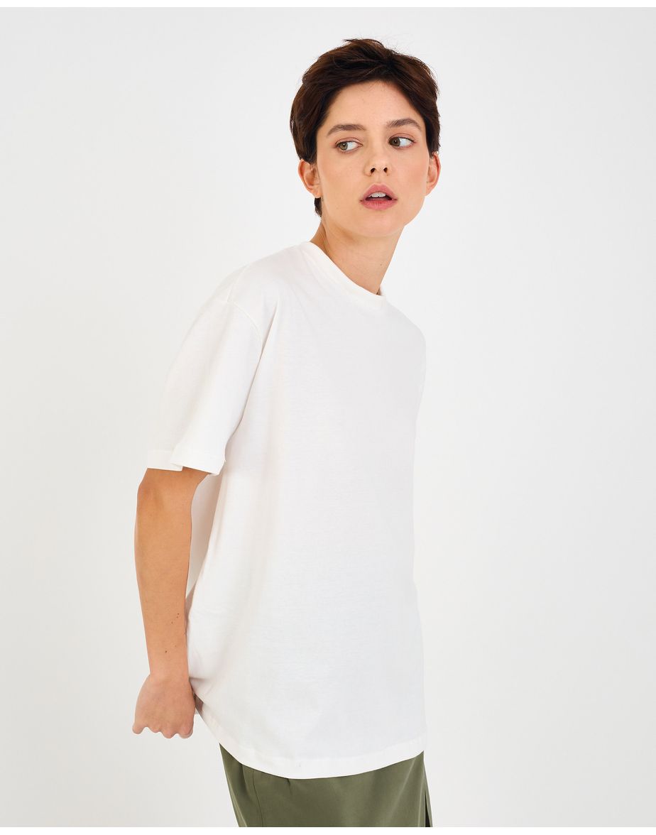 T-shirt basica ban off-white