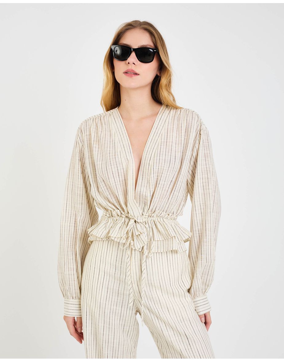 Blusa fye fal listrado