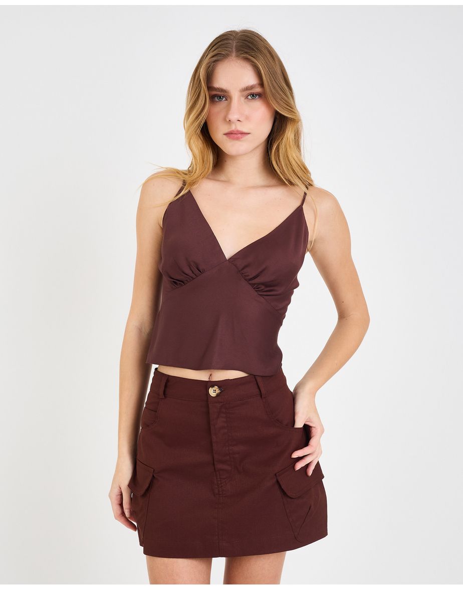 Blusa bojo tex marrom