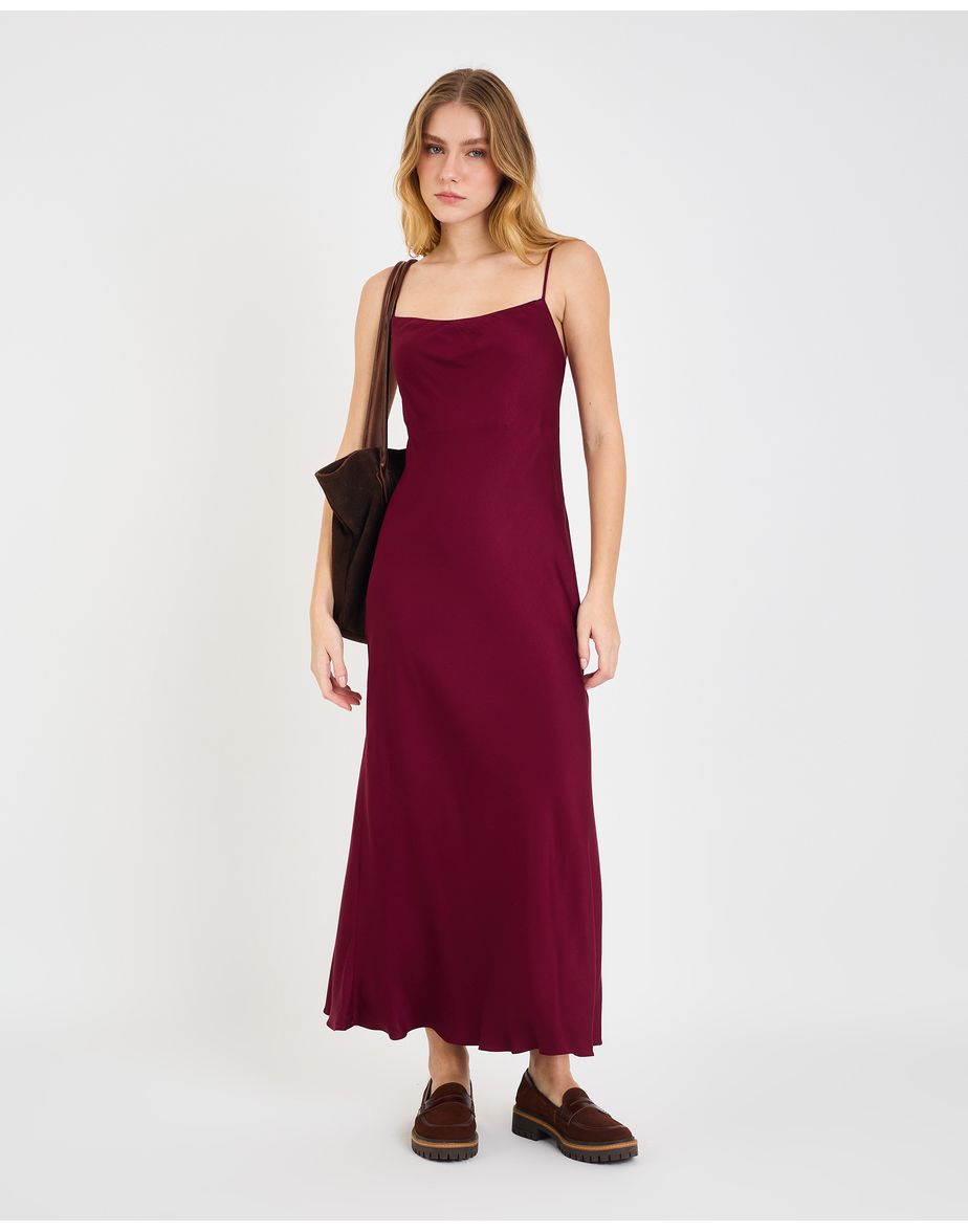 Vestido sleep gru vinho