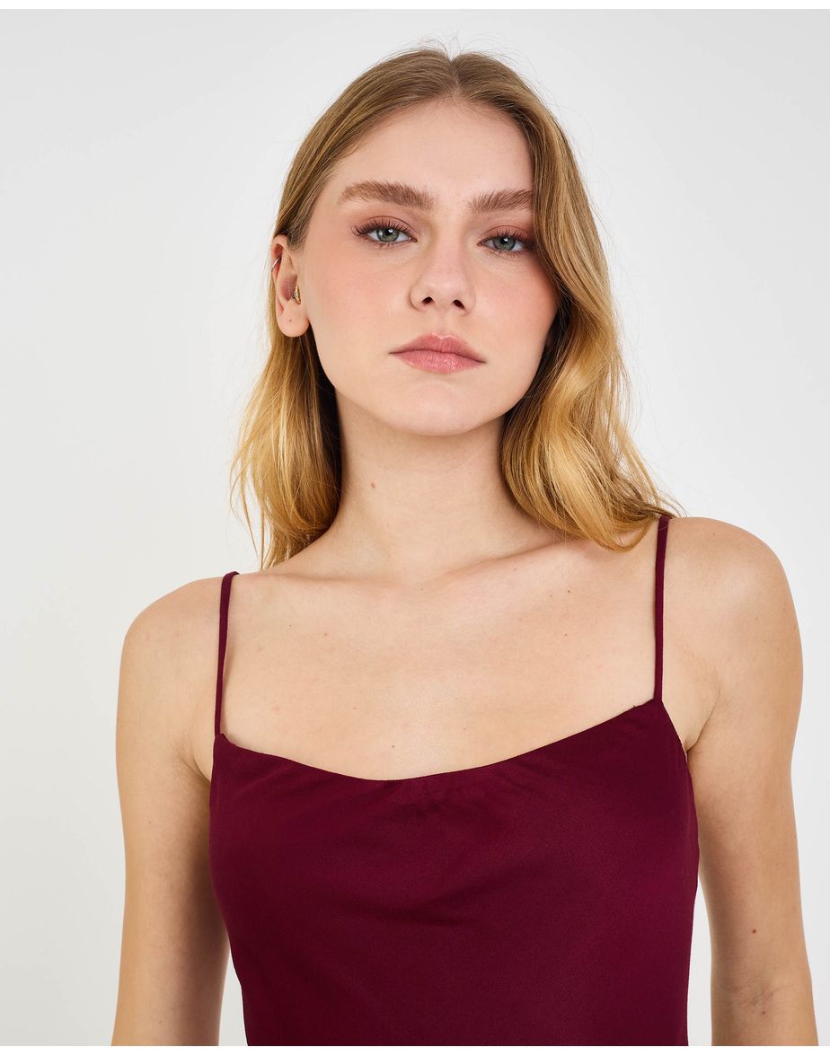 Vestido sleep gru vinho