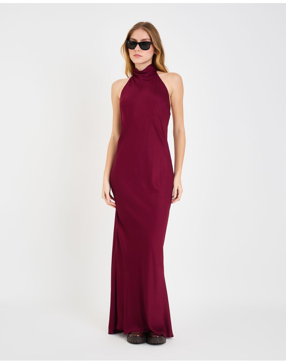 Vestido frente vie vinho