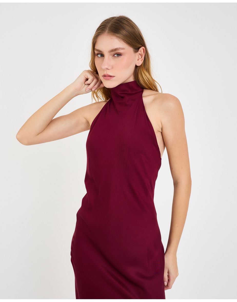 Vestido frente vie vinho