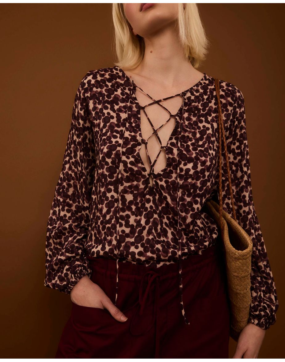 Blusa dots nev estampado