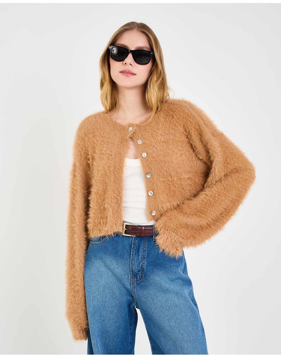 Cardigan tricot nev caramelo