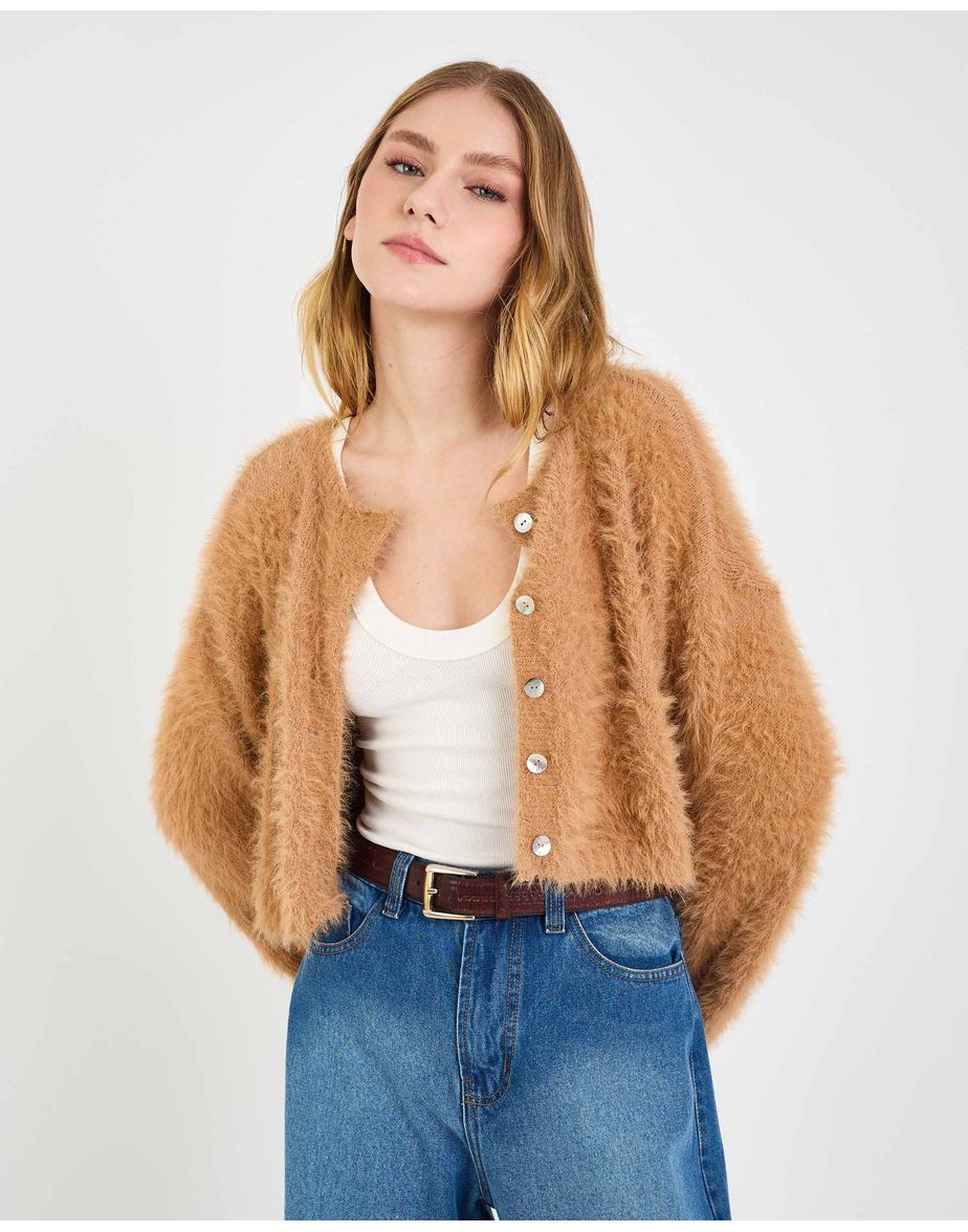 Cardigan tricot nev caramelo